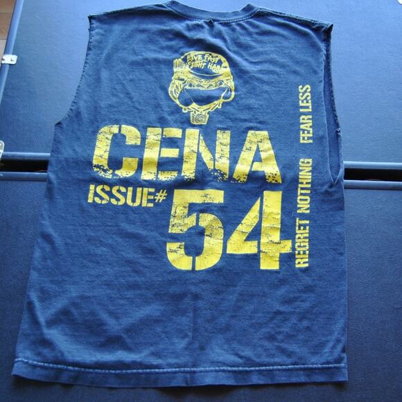 John Cena Live Fast, Fight Hard Medium Black Cutoff Tank Top - Picture 7 of 7